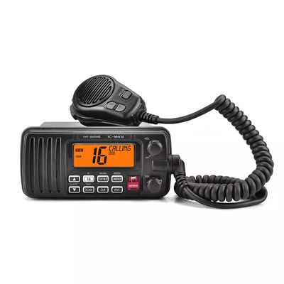 Buy IC-M412 25W Waterproof Walkie Talkie VHF Marine Radio with 0-30KM Range and IPX7 Submersible Mobile Station online manufacture